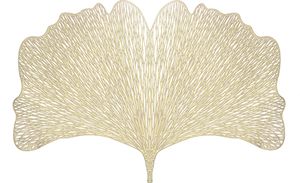 Gingko Blatt Design Küche Placemat Mat Bowl Anti-Rutsch-Pad-Untersetzer Party Dekor Dekor Dekor-Golden