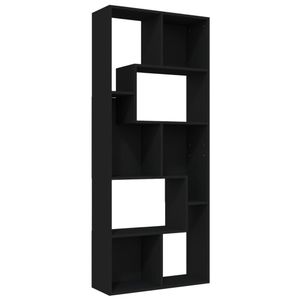 vidaXL Bücherregal Schwarz 67x24x161 cm Holzwerkstoff