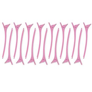 K-Pro-Haarspangen - 15x Haarclips Abteilklammern groß für Friseurbedarf, pink