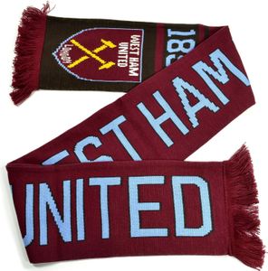 West Ham United FC - Šál "Nero" SG19998 (jedna veľkosť) (vínovo červená/nebesky modrá)