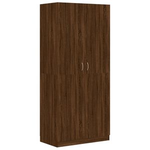 vidaXL Kleiderschrank Braun Eichen-Optik 90x52x200 cm Holzwerkstoff