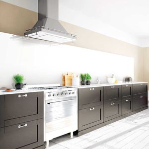 Arcondo Küchenrückwand Spritzschutz Selbstklebend, Farbe Polarweiß, Folie Premium Matt, Größe 400 x 70 cm