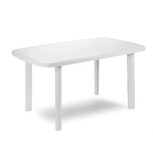 Gartentisch Weiß 140x90x72cm