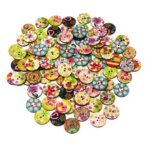 Oblique Unique 100x Holz Knöpfe Blumen Kinderknöpfe Buttons Nähen Kleidung Basteln
