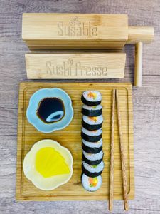 Nachhaltiges Bambus-Sushi-Maker-Set: Bestes Sushi-Set für Sushi-Liebhaber | selbstgemachtes Sushi-Set zum Selbermachen | hochwertiger Sushi- Roller