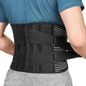 Rückenbandage, Bandscheiben-Gürtel, Lendenwirbelstütze, mit Stützgürtel Rückenstütze Rückengurt (L, 90-103cm)