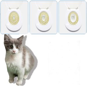 Katzen WC-Sitz Toiletten Training System Katzentoilette Katzenklo Toilettensitz Trainingssystem zum eingewöhnen Ihrer Katze an das WC