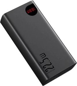 Baseus ADAMAN OVERSEAS EDITION 40.000 MAH DIGITAL DISPLAY 22.5W POWERBANK SIYAH, 40000 mAh, Lithium, Schwarz