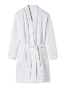 Schiesser Bade-mantel sauna Morgen-mantel Lounge Elegant Kimono weiss L (Damen)