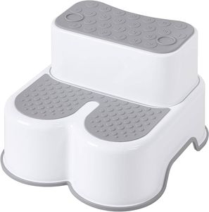 WOLTU Tritthocker Kinder 2 Stufen, Zweistufiger Tritt-Schemel Kinderschemel, Kinderhocker mit rutschfest Füße und Oberfläche, für Badezimmer Toilette Waschbecken