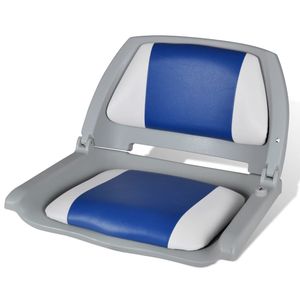 vidaXL Boat Seat Steering Chair Rybárske kreslo skladacie modro-biele