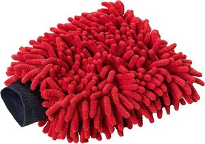 Walser Waschhandschuh Chenille 16 x 26,5 cm rot, 16099