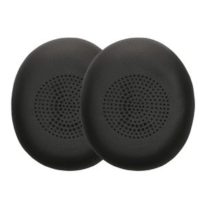 kwmobile 2x Ohrpolster kompatibel mit Jabra Jabra Elite 45h / Evolve2 65 / Evolve2 40 Polster - Kopfhörer Polster aus Kunstleder für Over Ear