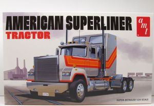 AMT 1235 American Superliner Semi Tractor Zugmaschine Kunststoffbausatz 1:24 AMT 1235 American Superliner Semi Tractor Zugmaschine Kunststoffbausatz 1:24