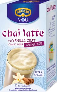 Krüger You Chai Latte Typ Vanille-Zimt Classic India weniger süß extra cremig | 10 Portionen