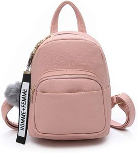 Rucksack Damen Schultertasche Casual wasserdichte Schultasche Daypack Damen Kleinen Rucksack Mädchen Schultaschen Handtasche(Pink)