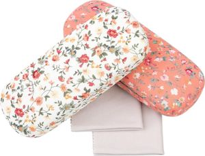 2 Stücke Brillenetui Blumenmuster Tragbare Harte Brillenetui Stoffe Blumen Brillenet Brillenetui Hardcase für Damen Herren für Brillen Kurzsichtige Brille Sonnenbrille