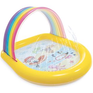 Intex Aufblasbarer Kinderpool mit Regenbogen, 147 x 130 x 86 cm