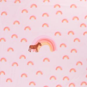 Lillestoff Bio Jersey Paneel Regenbogenhorn Einhorn Regenbogen rosa bunt 1,5m Breite