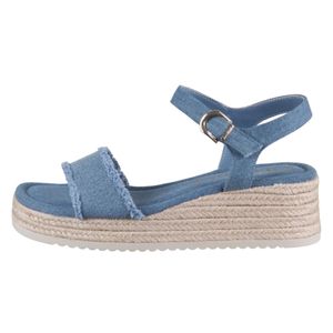 Tamaris Damen Komfort Sandalen Keil 1-28058-42 Blau