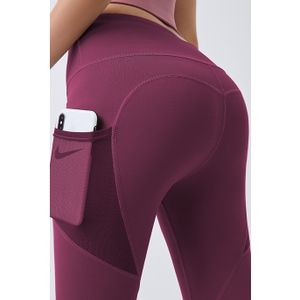 Legginsy damskie Energy - bordowy/XS KP15551