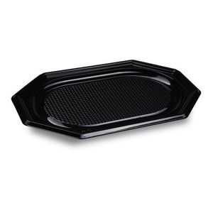 20x Catering-Platte rPET oval schwarz 35 x 24,7 cm