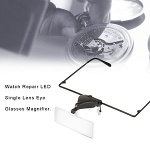 Brillenlupe, Lupenbrille, Lupenbrille, LED-Licht-Brillenlupe, Linsenbrillenlupe, Uhrenreparaturlupe