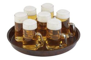 Bierglasträger Serviertablett aus Pressholzlaminat Antirutschfläche ØxH: 31 x 3,5 cm