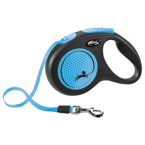 Flexi New Classic Neon Gurt-Roll-Leine - M / Blau Flexi New Classic Neon Gurt-Roll-Leine - M / Blau