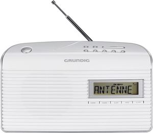 Grundig Kofferradio Music 61S weiss LC-Display UKW-RDS PLL 10 Speicher Weck