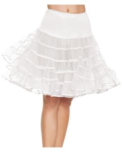 Knielanger weißer Petticoat von Leg Avenue für Rockabilly Kleider & Fasching
