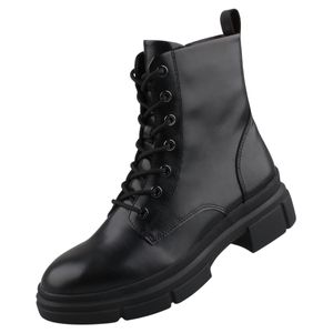 Tamaris damskie sznurowane buty za kostkę z profilowaną podeszwą 1-25263-43, rozmiar:39 EU, kolor:Czarny