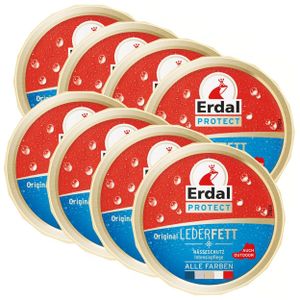 8x Erdal Protect Original Lederfett - Alle Farben, Intensivpflege mit Nässeschu