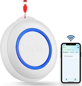 Gologi Slim Persönlicher Alarm - Paniktaste - Seniorenalarm - Alarmanlagen - Notfalltaste für Senioren - WiFi - Fernbenachrichtigung über App
