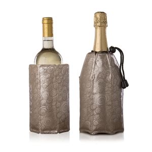 Vacu Vin Active Wine & Champagne Cooler Platinum, 2 ks, chladič na fľaše, chladiaci plášť, chladiaci obal, plast, chladiaci gél, Platinum, 3887560