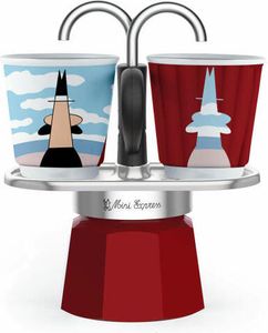 BIALETTI Mini Express Espressokocher rot, 2 Tassen
