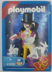 Playmobil 4989Zauberer Zauberkünstler mit Zylinder und 3 weißen Hasen