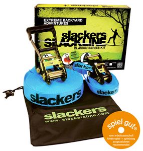 SLACKERS Slackline CLASSIC 15m, 5cm breit,inkl.Teaching Line