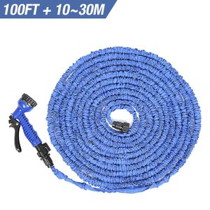 WYCTIN Flexibler Gartenschlauch 100FT 30m Wasserschlauch dehnbarer Flexischlauch Blau