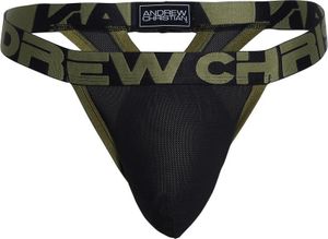 Andrew Christian - Herren Strings -  ALMOST NAKED® Moisture Control V-Thong Black - Schwarz - 1 x Größe M