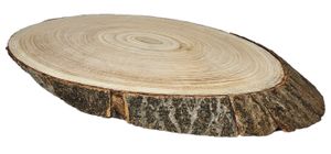 Baumscheibe Brett oval Holz Holzbrett Dekobrett Tablett Holzscheibe