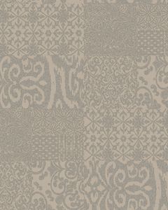 Barock Vliesvliestapete Profhome VD219148-DI heißgeprägte Vliesvliestapete geprägt im Barock-Stil glänzend beige taupe 5,33 m2