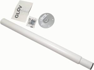 IKEA Tischbein "OLOV" Bein aus Stahl - farbig lackiert - verstellbar zwischen 60 und 90 cm - mit Schutzkappe für Boden und INKL. Schrauben für Tischpl
