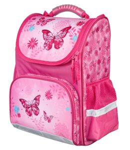 Motýlí školní taška 5dílná sada Scooli EXPORT penál, penál, taška na peníze a sáček na tělocvik