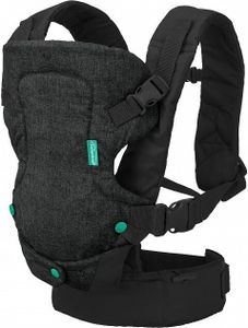Detské nosítko Infantino Flip Advanced 4 v 1 - Ergonomické nosítko so 4 polohami nosenia - Pre bábätká a batoľatá od 3,6 do 14,5 kg - Sivé