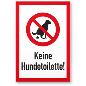 Komma Security Keine Hundetoilette 20 x 30 cm Kunststoff Schild Hunde koten verboten - Verbotsschild Hundeverbotsschild Verbot Hundeklo Hundekot Hundehaufen Hundekacke