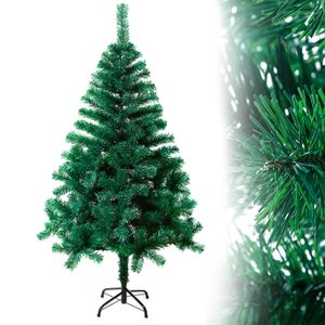 UISEBRT Künstlicher Weihnachtsbaum 210cm Tannenbaum Christbaum Kunstbaum Dekobaum mit Baumständer Weihnachtsdeko Grün PVC