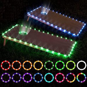 LED-Cornhole-Lichter, LED-Ring, Cornhole-Brettlichter, Zubehör für Hinterhof, Rasen, Outdoor-Bohnenwurf
