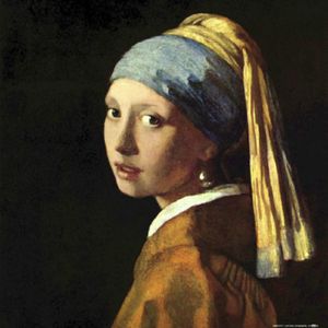Johannes Vermeer Poster Kunstdruck - Das Mädchen Mit Dem Perlenohrring, 1665 (40 x 40 cm)