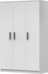 Šatní skříň se závěsnými dveřmi Šatní skříň Dětská šatní skříň bílá/bílá 120CM GRIFFE GREY - JONAS 19